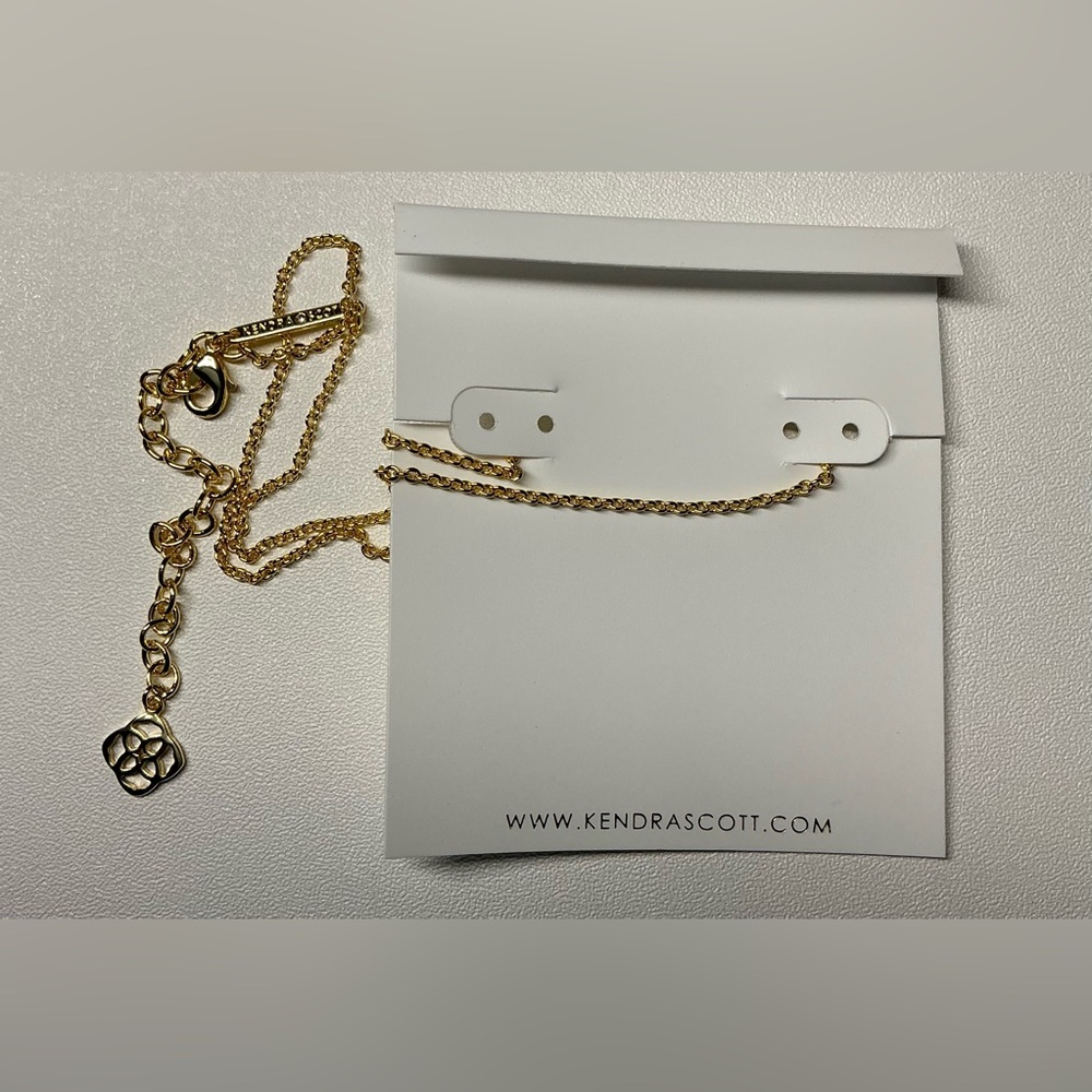 Kendra Scott Glass Stone 14K Gold Plated Over Brass Elisa Stars Pendant Necklace - Picture 8 of 8